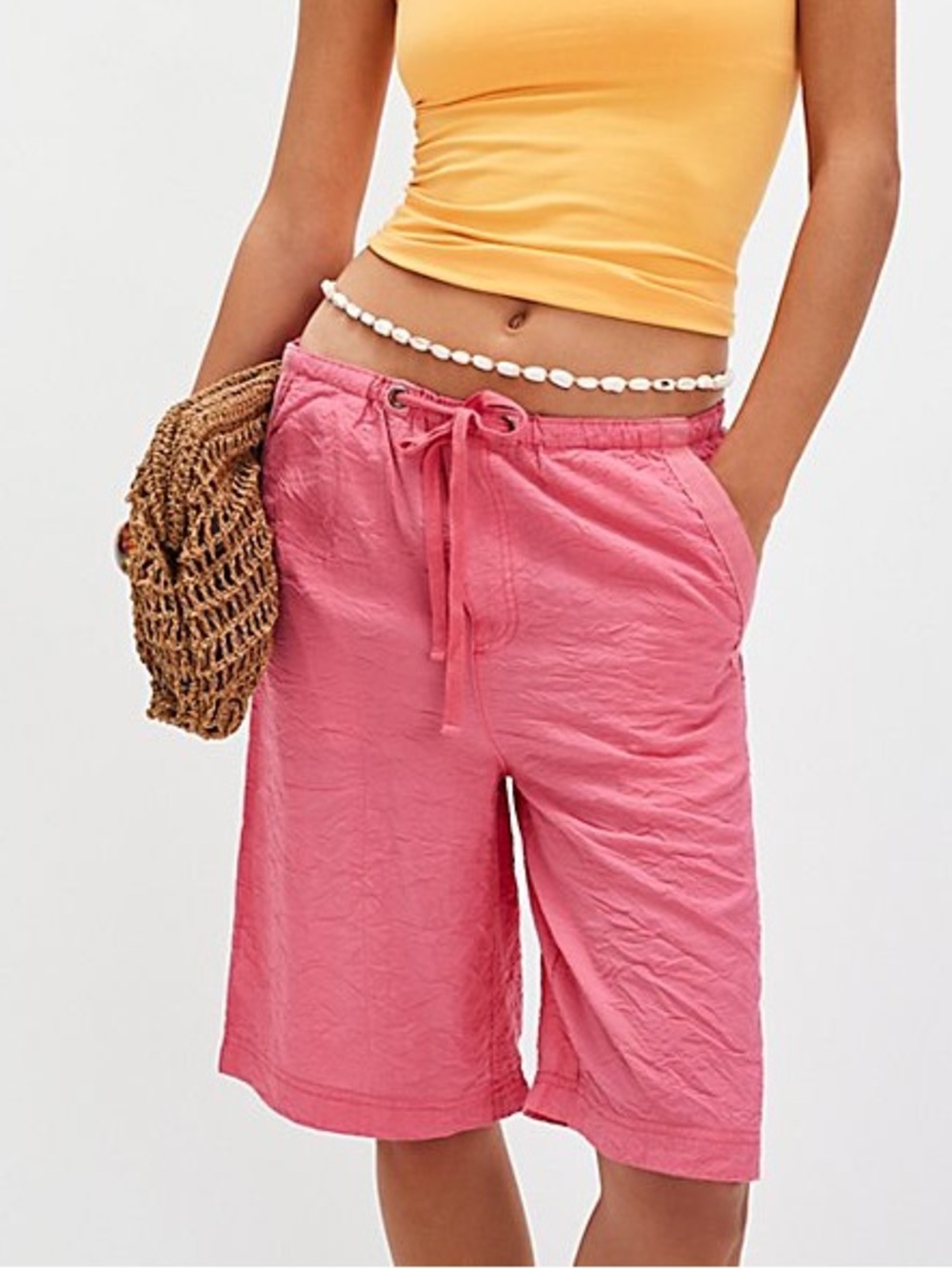 Free People Palma Board Shorts We The Free NWT Azalea Hibiscus Pink
